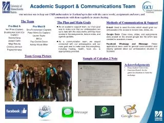 Academic Support &amp; Communications Team