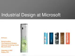 Industrial Design at Microsoft