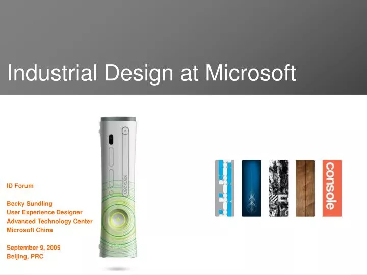 industrial design at microsoft