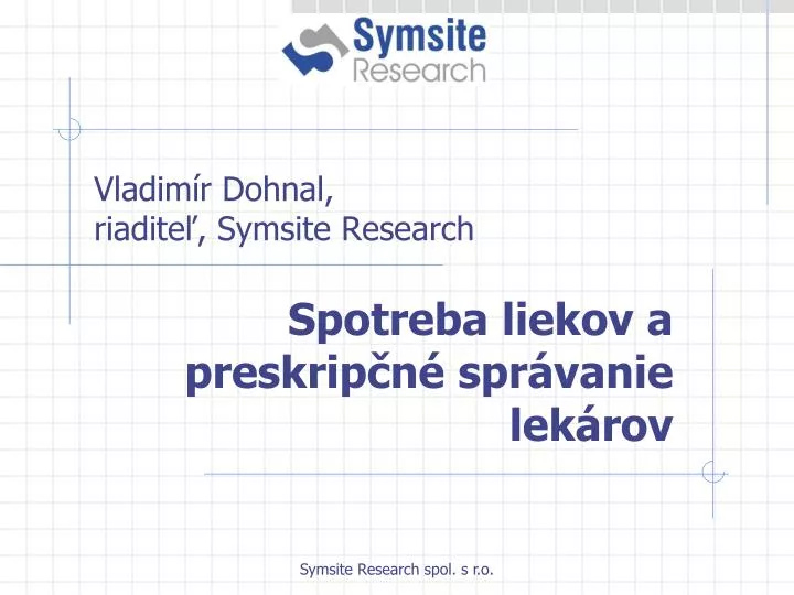 vladim r dohnal riadite symsite research