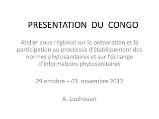 presentation du congo