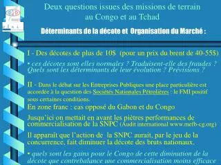 d terminants de la d cote et organisation du march