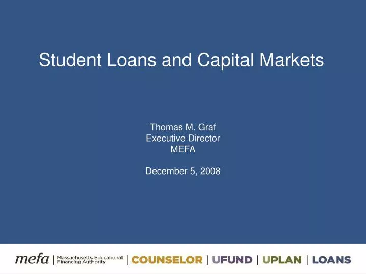 student loans and capital markets