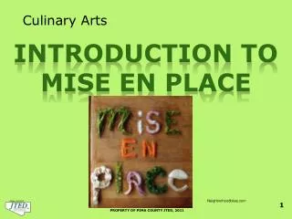 Introduction to Mise en place