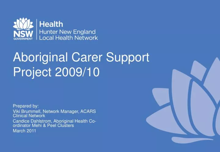 aboriginal carer support project 2009 10