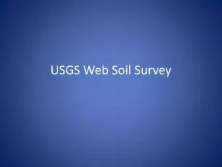 USGS Web Soil Survey