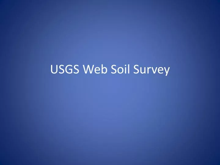 usgs web soil survey
