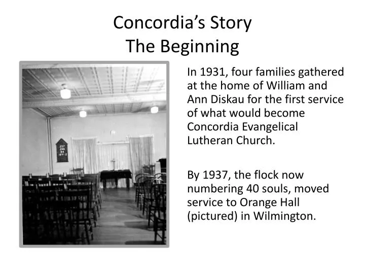 concordia s story the beginning