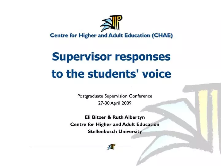 supervisor responses to the students voice