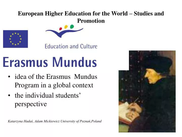 european higher education for the world studies and promotion
