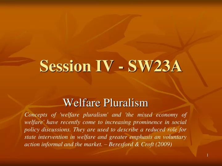 session iv sw23a