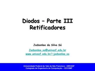 diodos parte iii retificadores