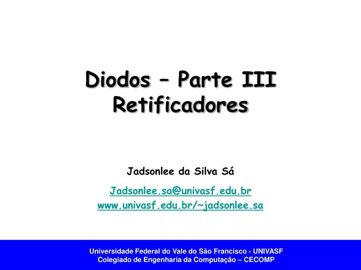 diodos parte iii retificadores