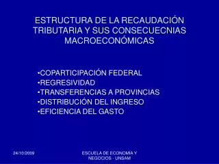 estructura de la recaudaci n tributaria y sus consecuecnias macroecon micas