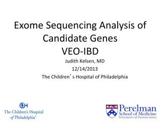 Exome Sequencing Analysis of Candidate Genes VEO-IBD