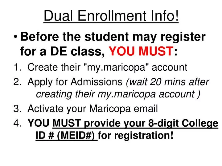 dual enrollment info