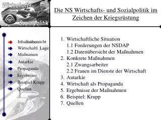 in h alts bersicht