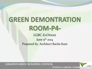 GREEN DEMONTRATION ROOM-P4-