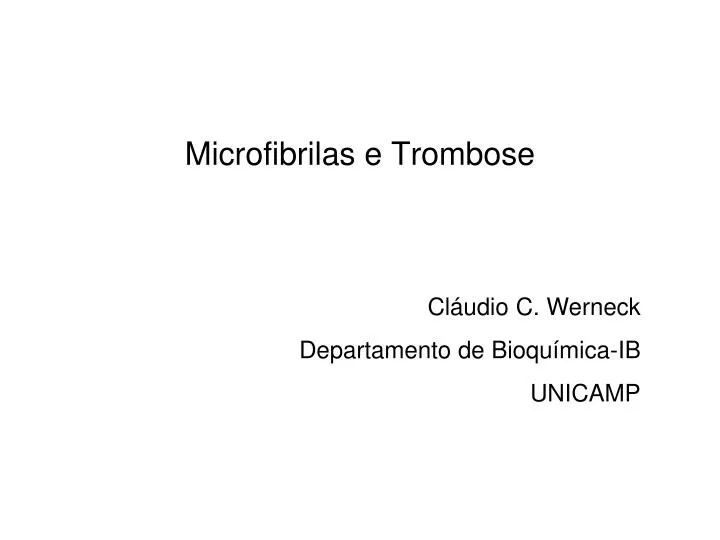 microfibrilas e trombose