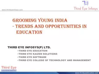 Grooming Young India - Trends and Opportunities in Education