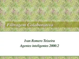 filtragem colaborativa