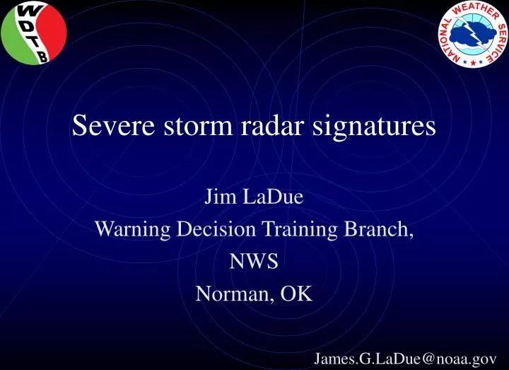 severe storm radar signatures