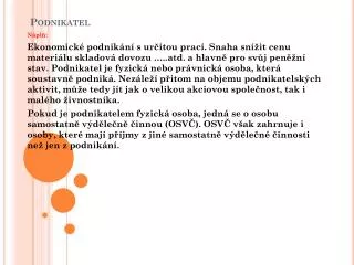 podnikatel