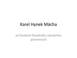 karel hynek m cha