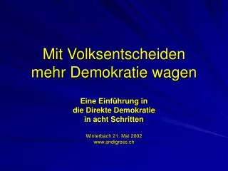 mit volksentscheiden mehr demokratie wagen