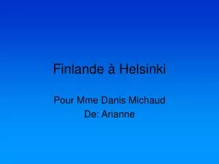 finlande helsinki