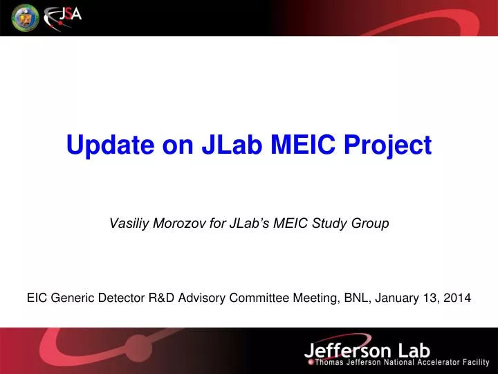 update on jlab meic project