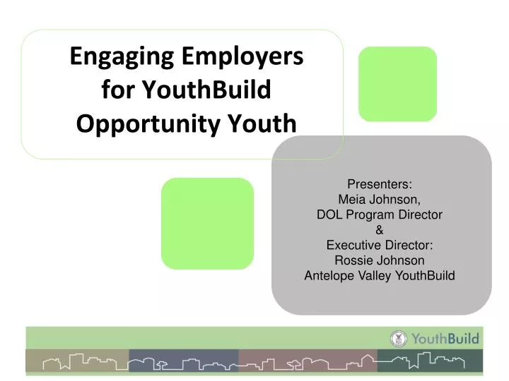 engaging employers for youthbuild opportunity youth