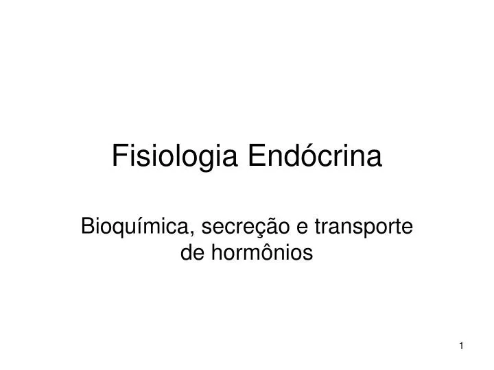 fisiologia end crina