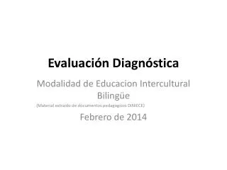 evaluaci n diagn stica