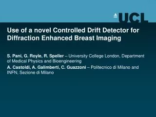 Use of a novel Controlled Drift Detector for Diffraction Enhanced Breast Imaging