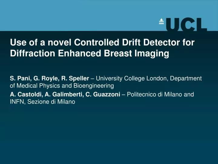 use of a novel controlled drift detector for diffraction enhanced breast imaging