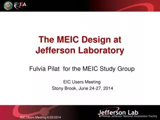The MEIC Design at Jefferson Laboratory