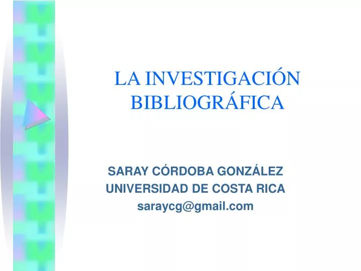 la investigaci n bibliogr fica