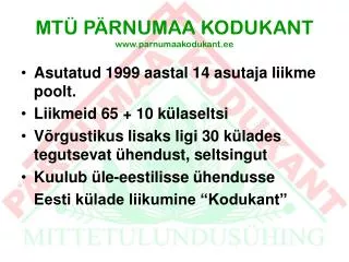 mt p rnumaa kodukant www parnumaakodukant ee