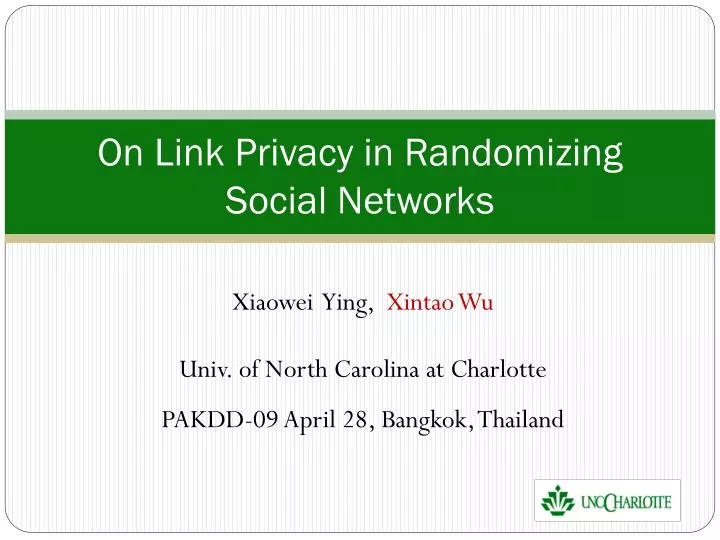 on link privacy in randomizing social networks