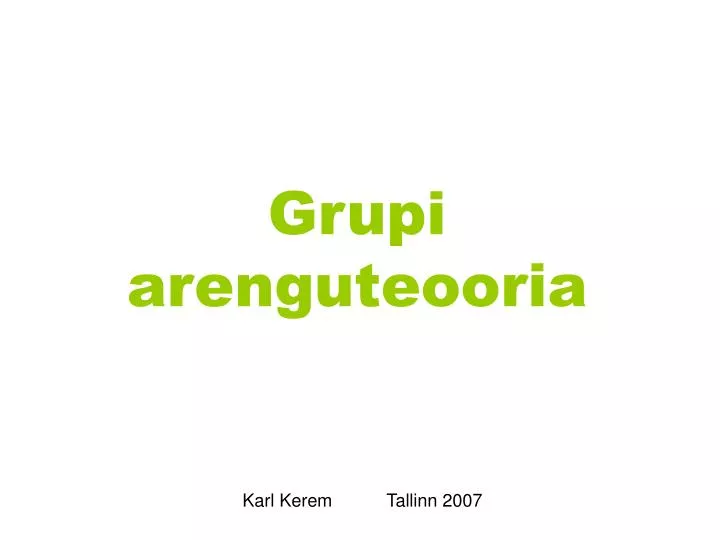 grupi arenguteooria