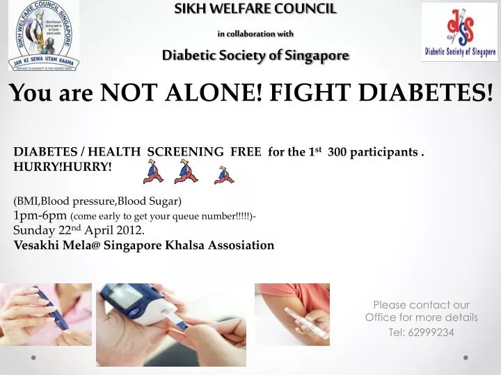 sikh welfare council in collaboration with diabetic society of singapore