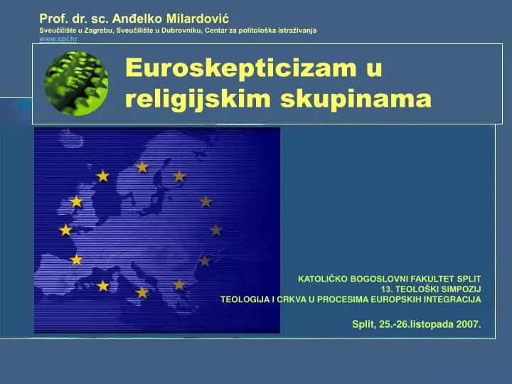 euroskepticizam u religijskim skupinama