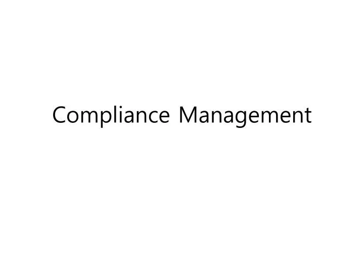 compliance management
