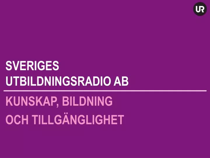 sveriges utbildningsradio ab