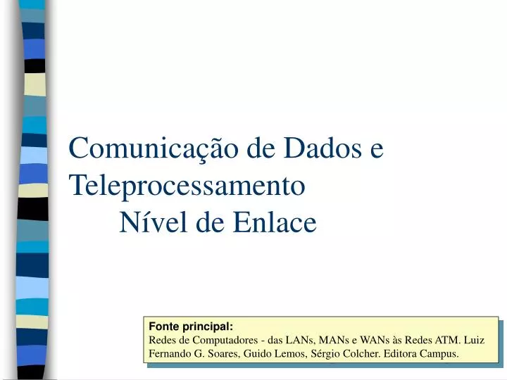 comunica o de dados e teleprocessamento n vel de enlace