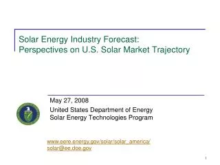 Solar Energy Industry Forecast: Perspectives on U.S. Solar Market Trajectory