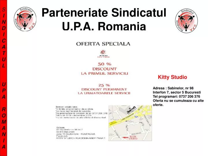 parteneriate sindicatul u p a romania