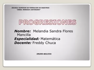 progresiones