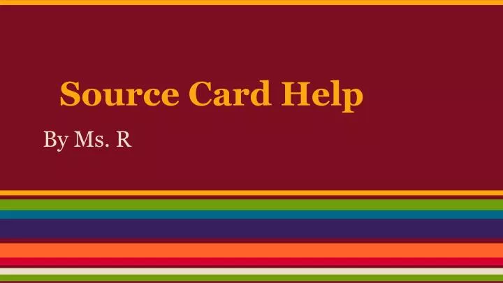 source card help